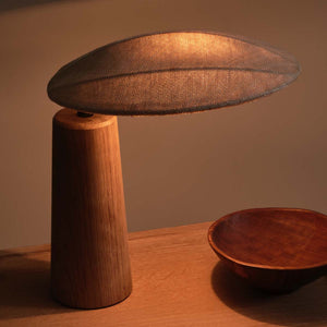 Sculpted Wood Table Lamp