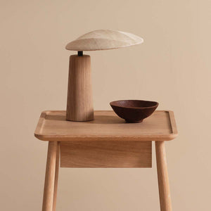 Sculpted Wood Table Lamp