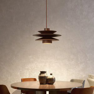 Tiered Wood Pendant
