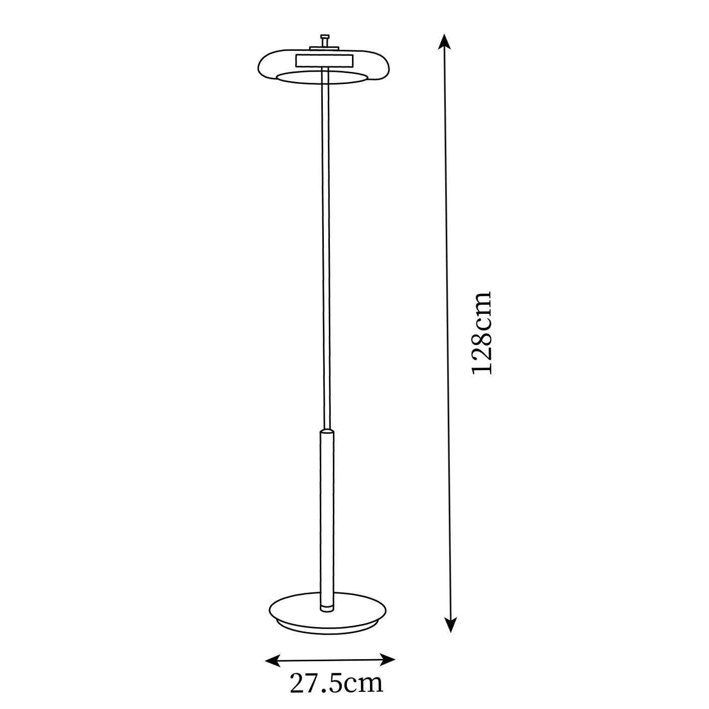 Amber Brass Floor Lamp