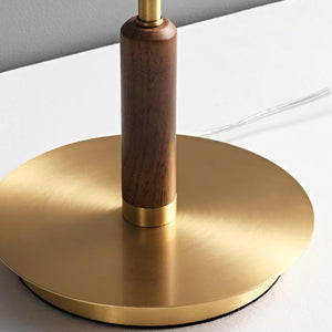 Amber Brass Floor Lamp