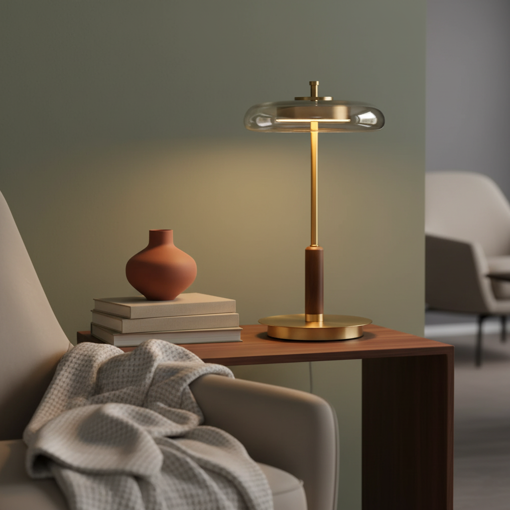 Amber Glow Table Lamp