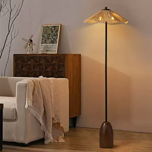 Raffia Bloom Floor Lamp