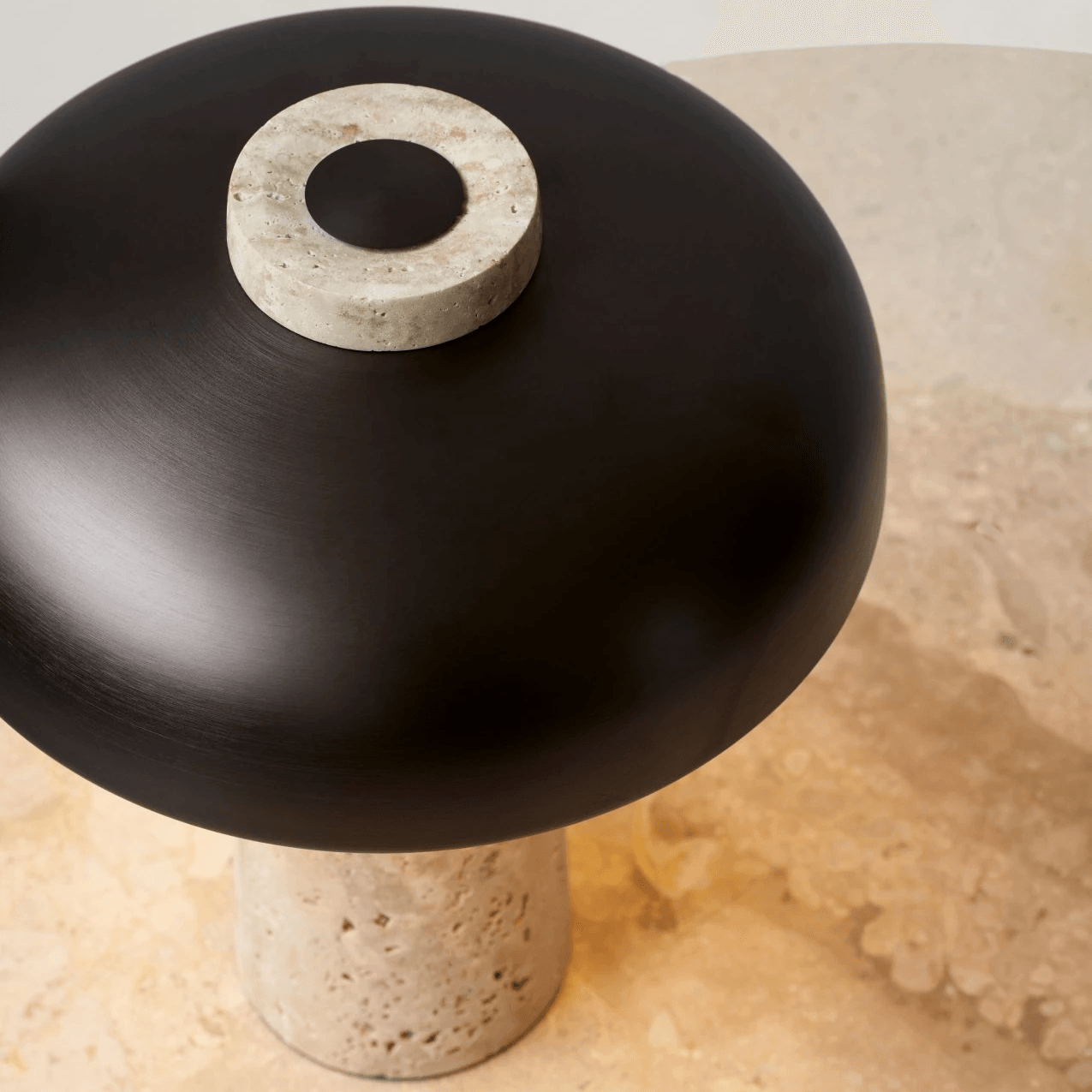 Travertine Mushroom Lamp