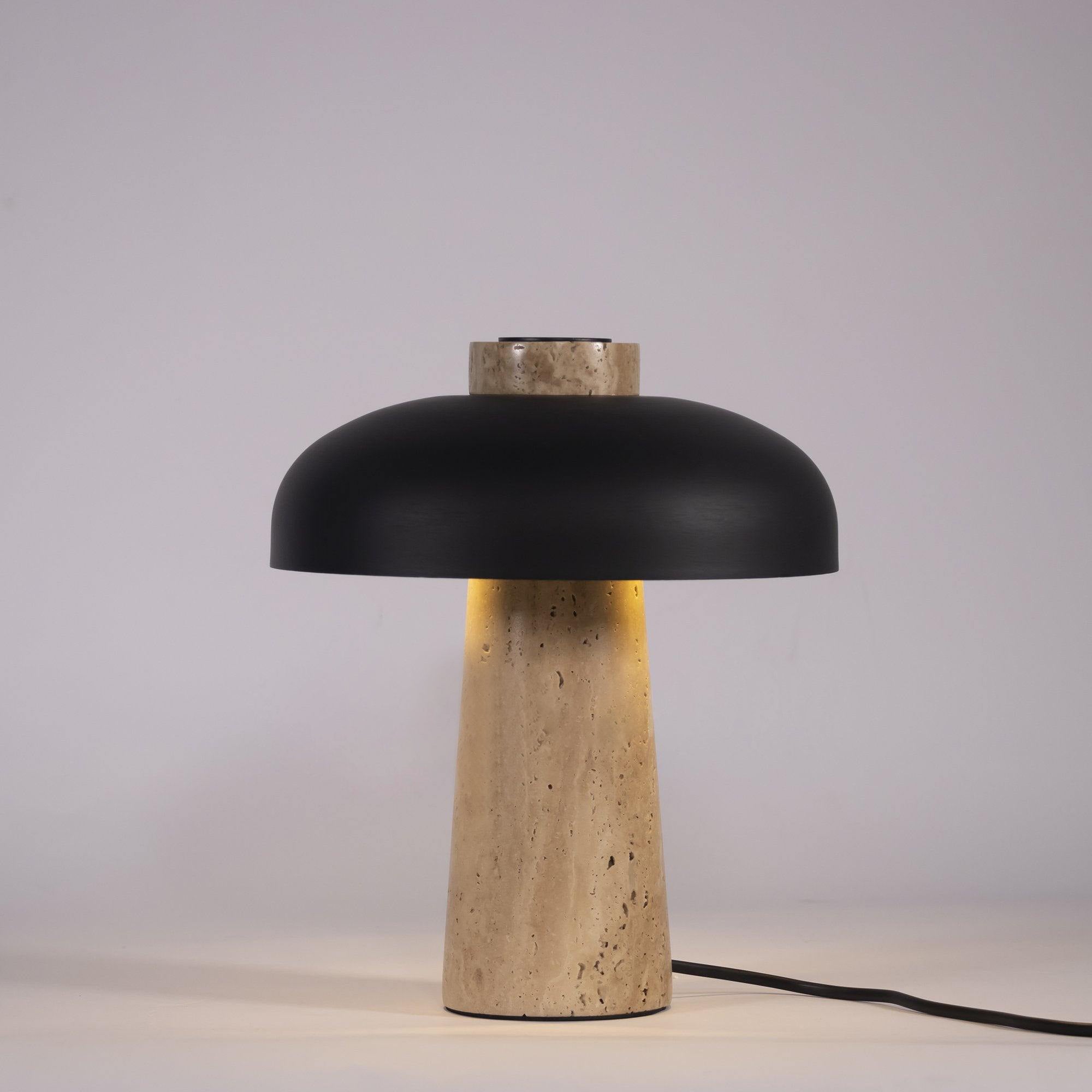 Travertine Mushroom Lamp