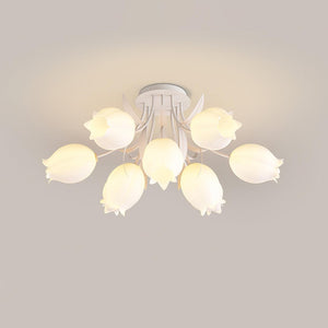 Velora Multi-Head Ceiling Light - White & Acrylic Lampshade