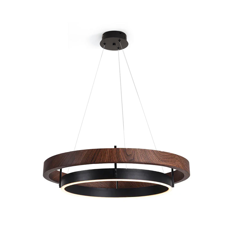 Walnut Ring Chandelier