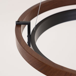 Walnut Ring Chandelier