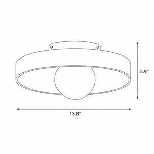 Nested Globe Flush Light