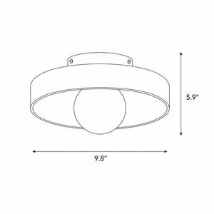 Nested Globe Flush Light