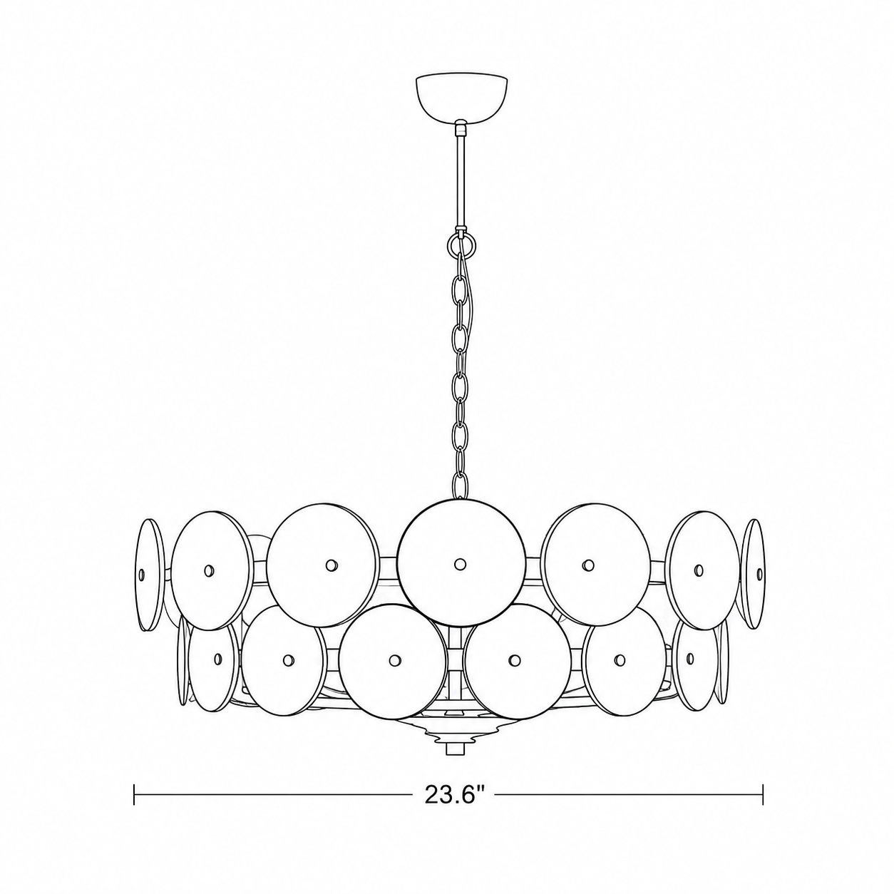 Halo Glass Chandelier