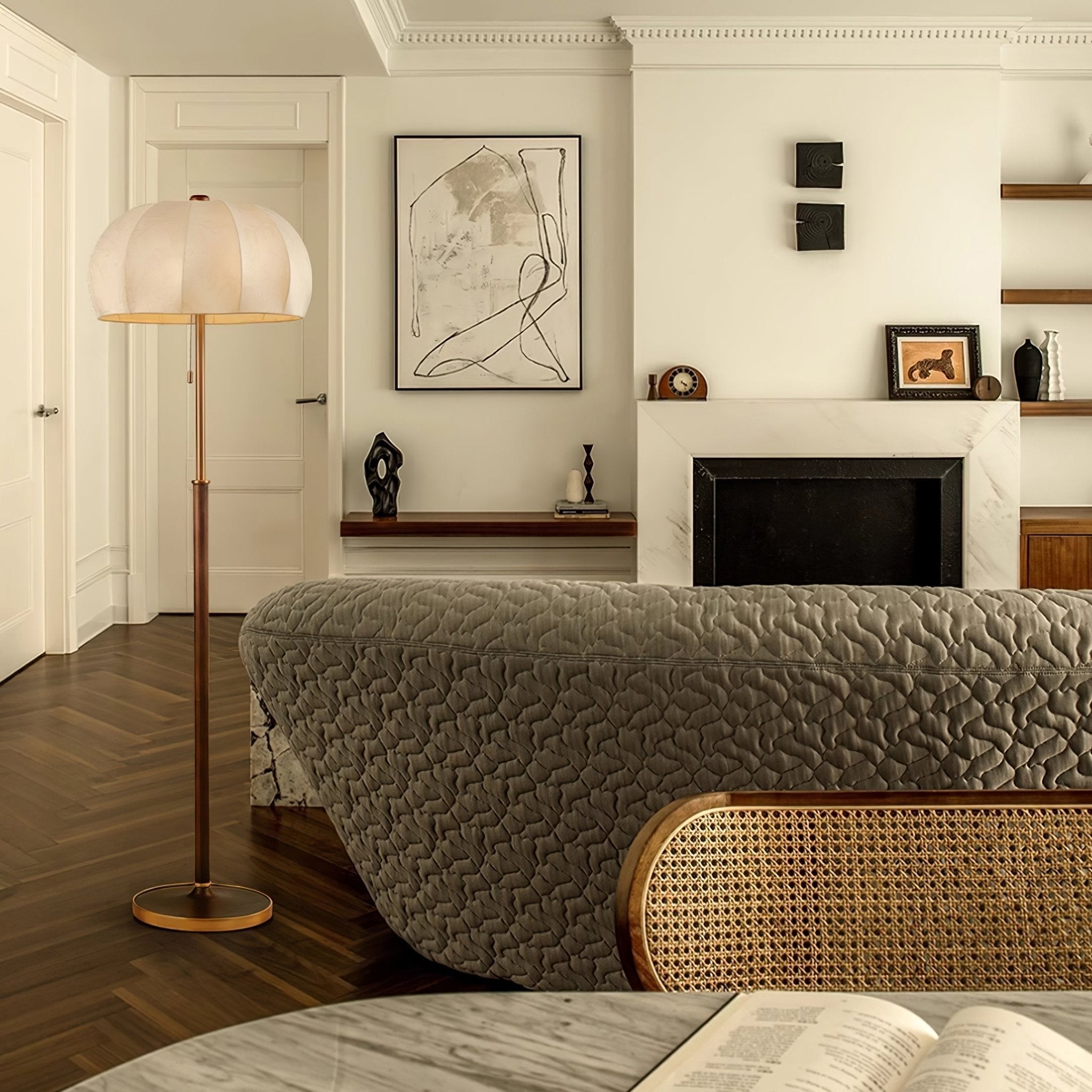 Pleated Aura Floor Lamp