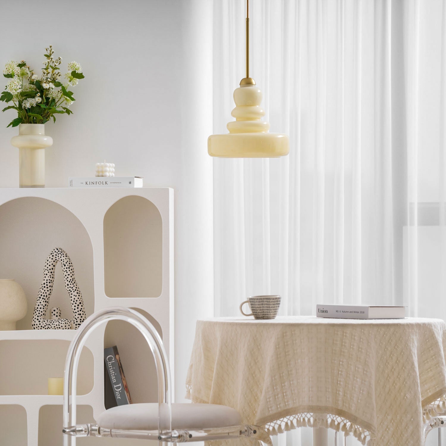 Sculpted Glass Pendant