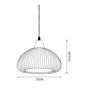 Fluted Ceramic Pendant