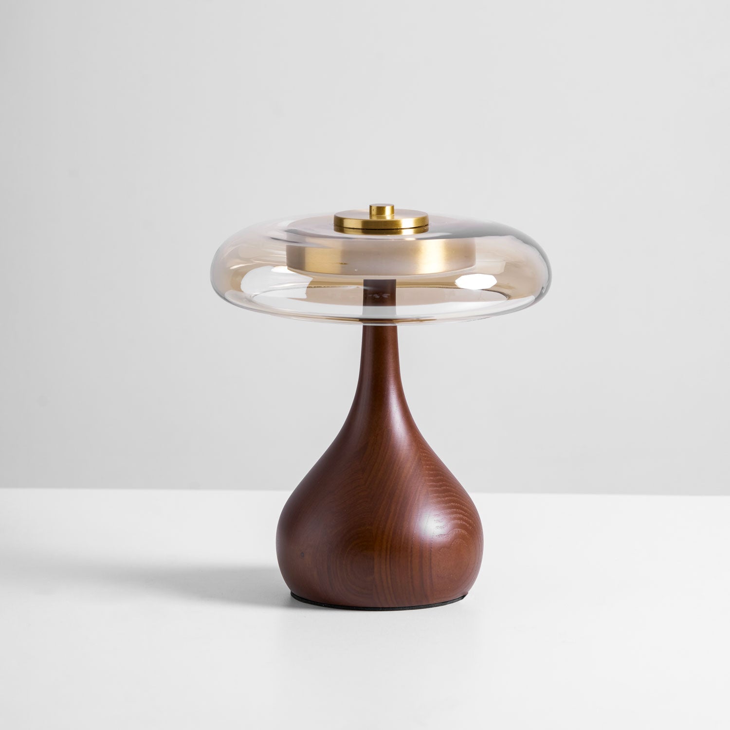 Amber Glass Mushroom Lamp