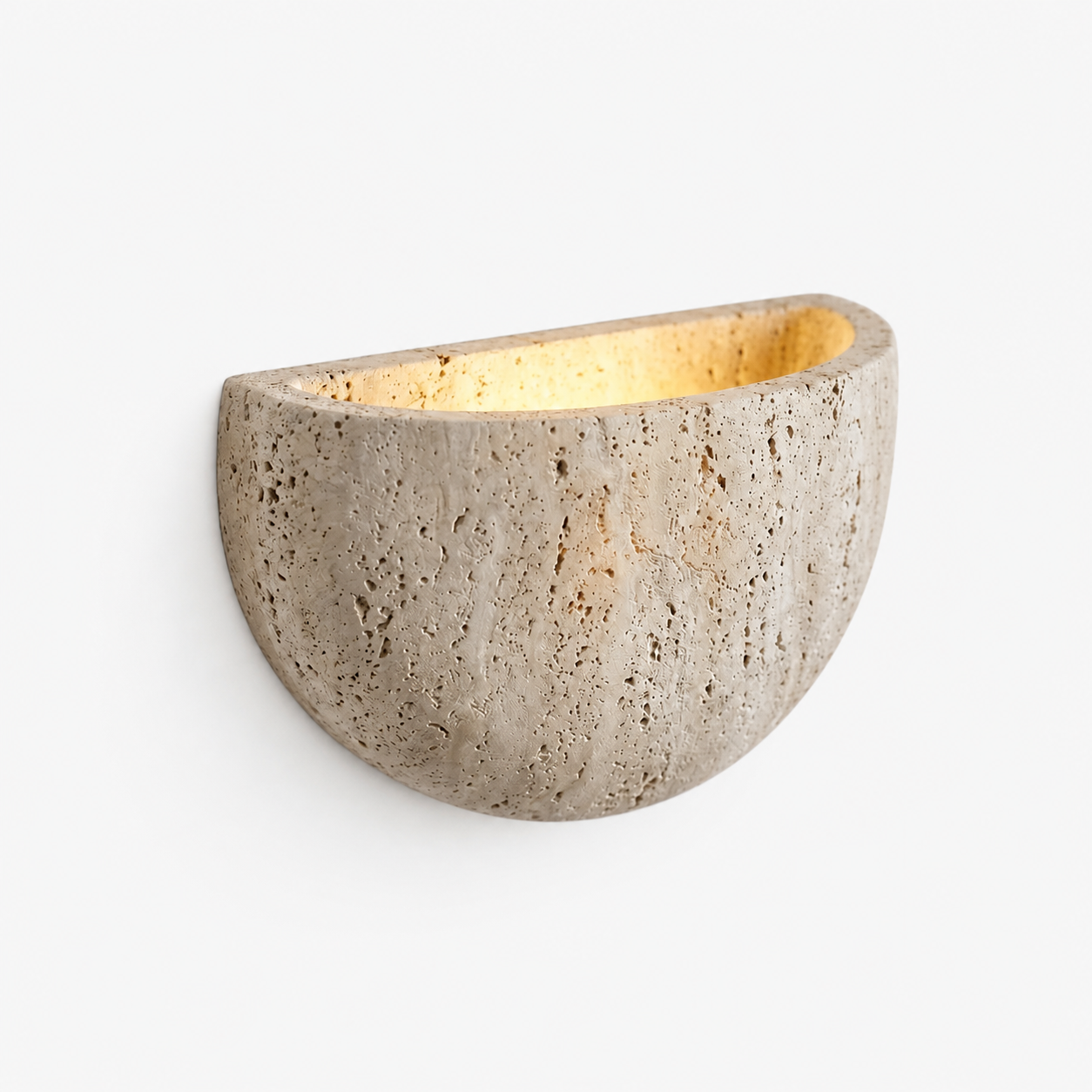Travertine Bowl Sconce