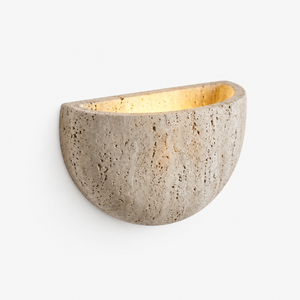 Travertine Bowl Sconce