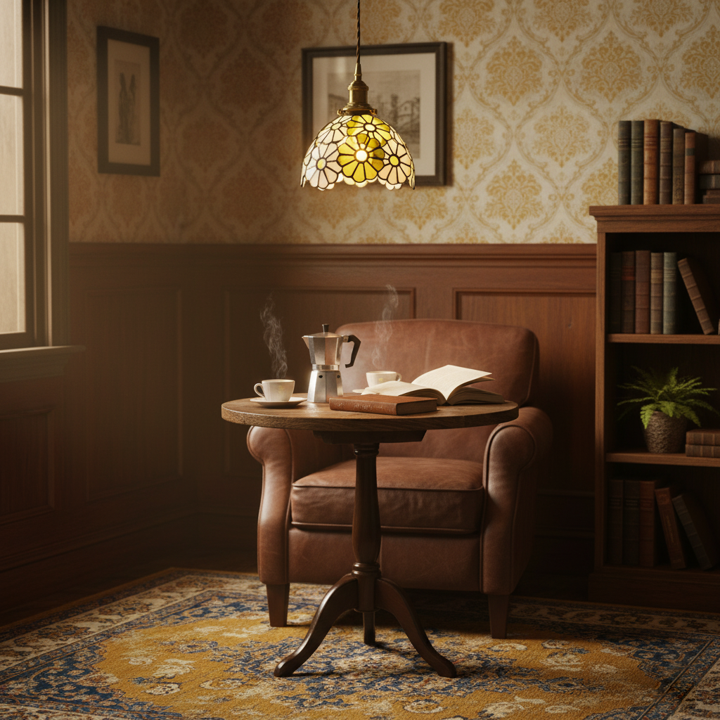 Floral Glass Pendant Light