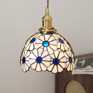 Floral Glass Pendant Light