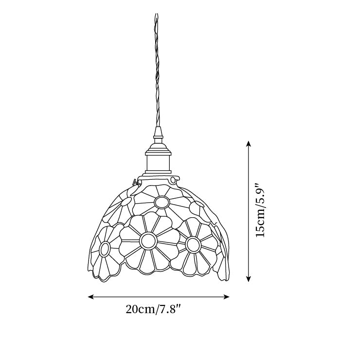 Floral Glass Pendant Light