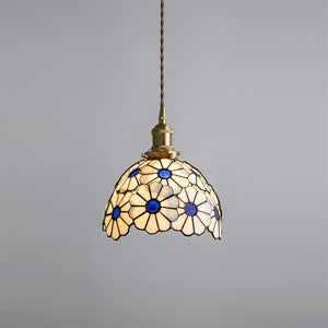 Floral Glass Pendant Light