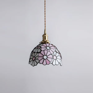Floral Glass Pendant Light