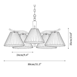 Pleated Silhouette Chandelier