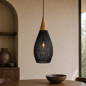 Woven Rattan Pendant