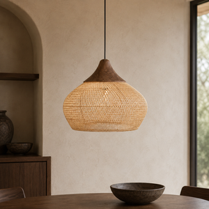 Woven Rattan Pendant