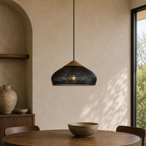 Woven Rattan Pendant