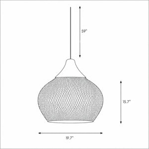 Woven Rattan Pendant