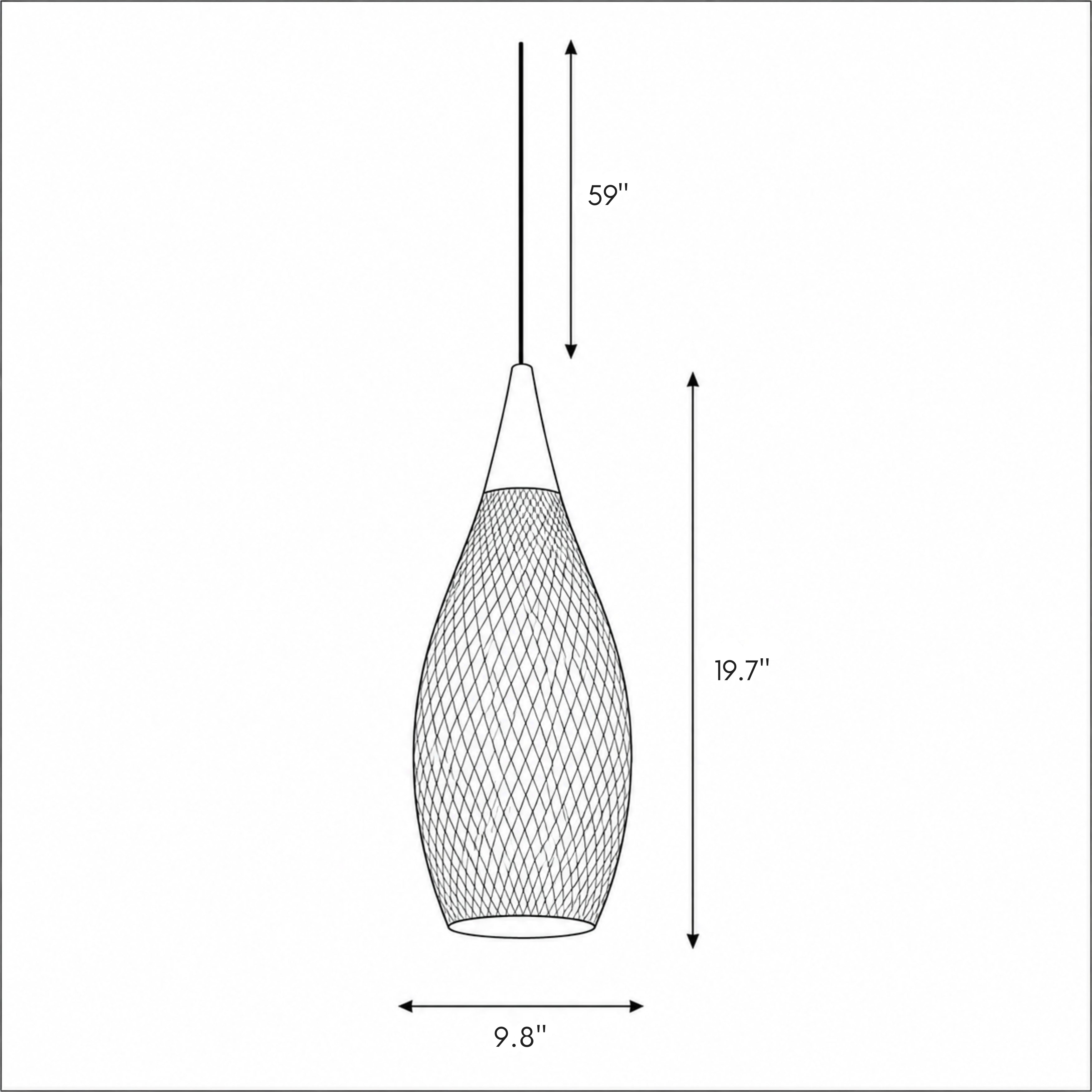Woven Rattan Pendant