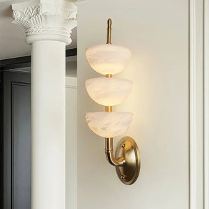 Alabaster Stacked Sconce
