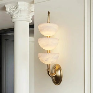 Alabaster Stacked Sconce
