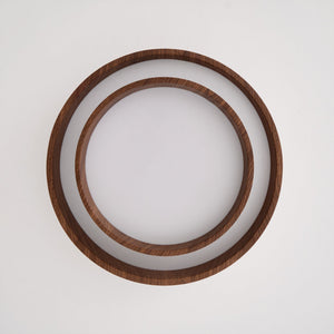 Walnut Halo Flush Light