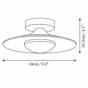 Walnut Disc Ceiling Light