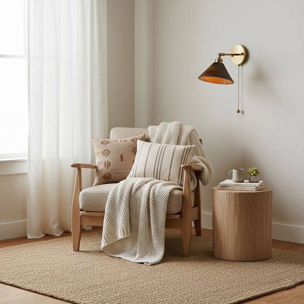 Walnut Dome Sconce
