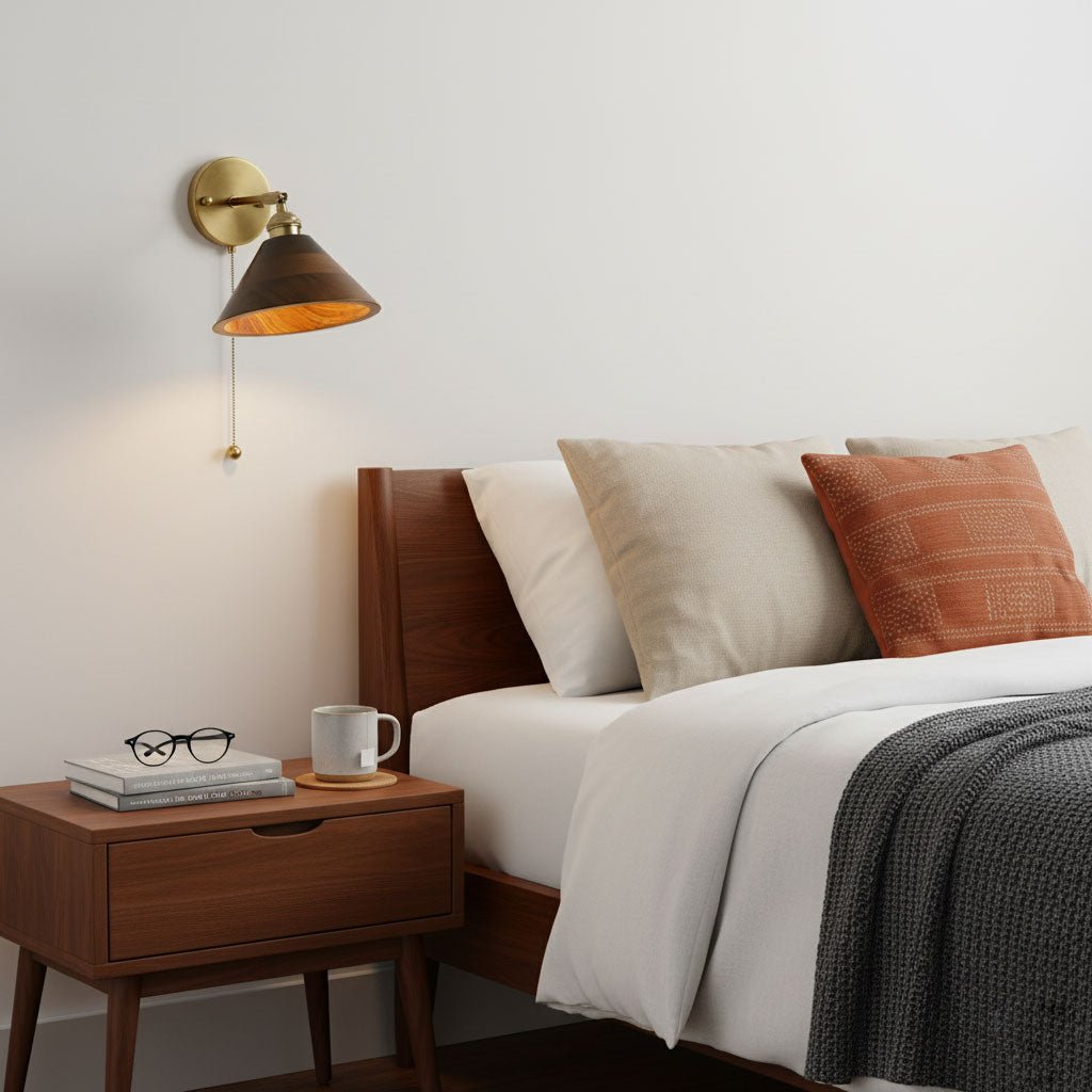 Walnut Dome Sconce