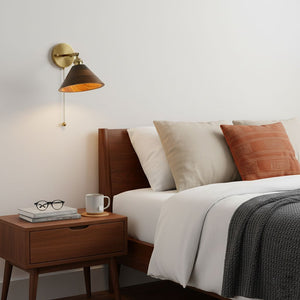 Walnut Dome Sconce