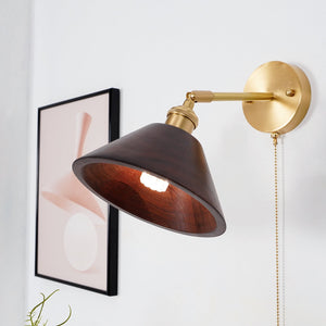 Walnut Dome Sconce