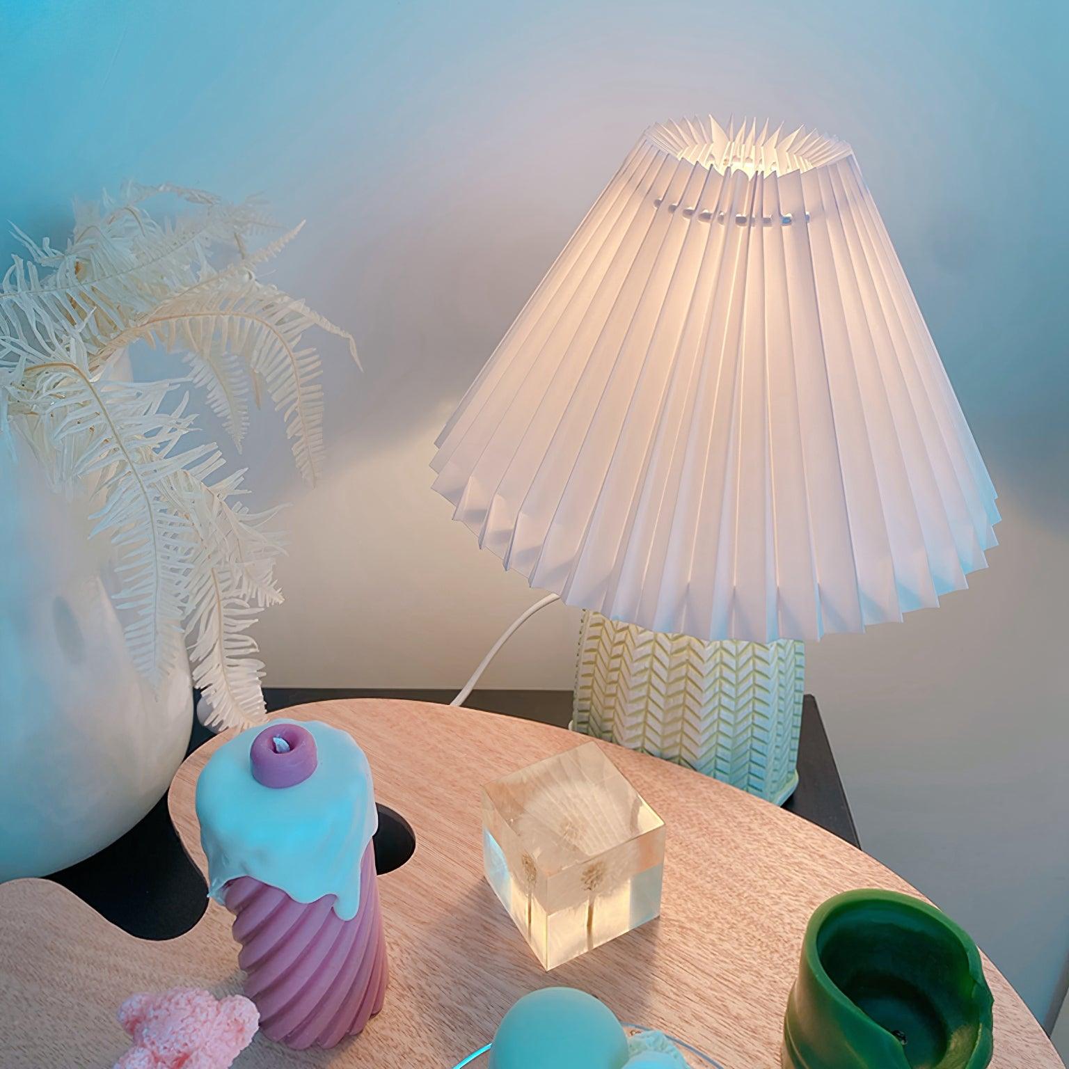 Pleated Ceramic Lamp