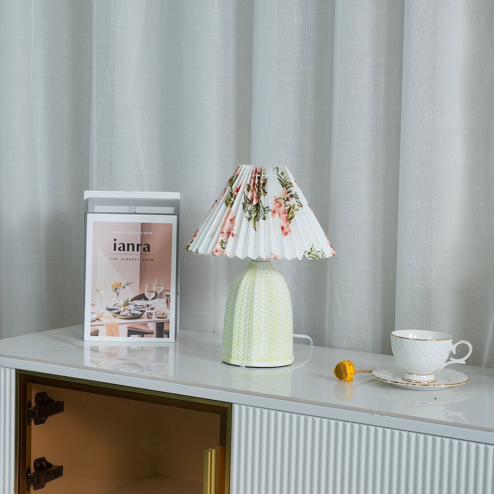 Pleated Ceramic Lamp