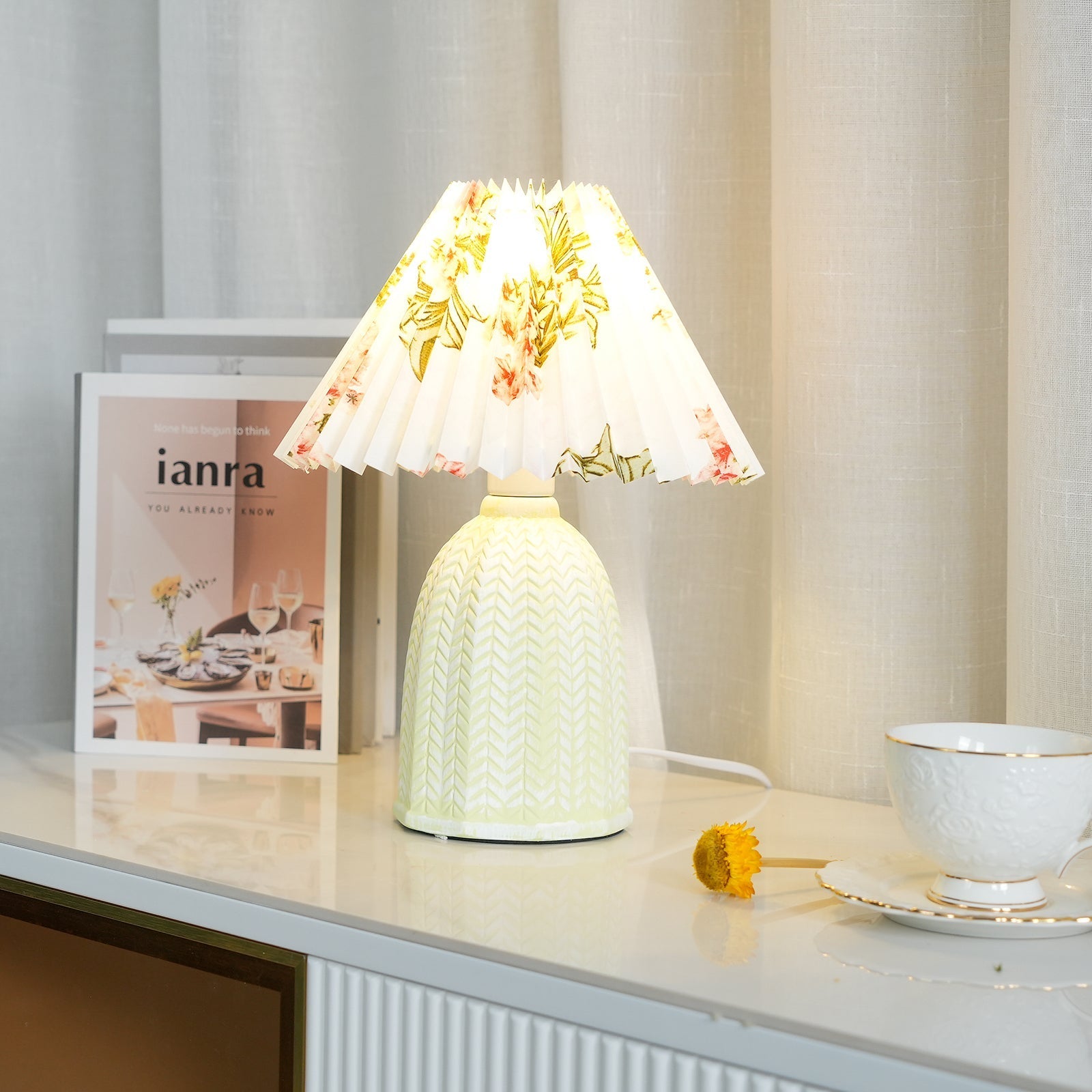 Pleated Ceramic Lamp