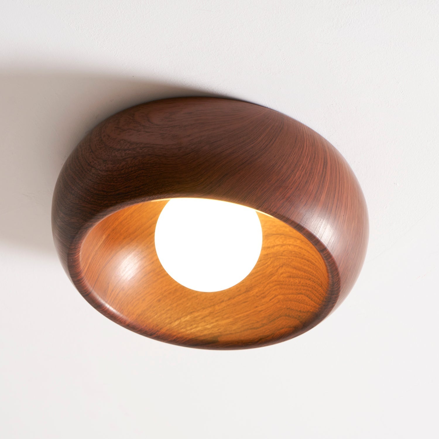 Halo Wood Flush Light