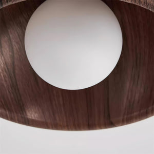 Halo Wood Flush Light