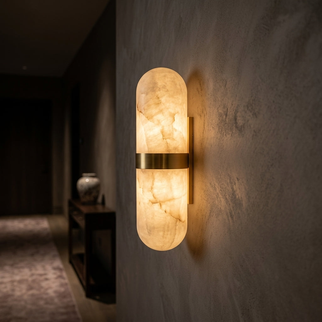 Alabaster Capsule Sconce - Main Product Image