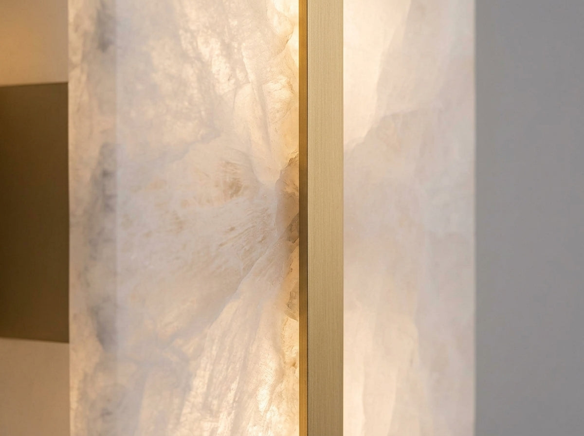 Alabaster Column Sconce - Made to Feel Timeless