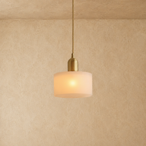 Alabaster Cylinder Pendant - Image 3|||PROMPT|||Original clean product image