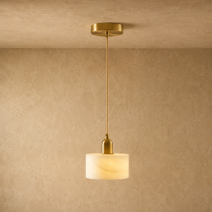 Alabaster Cylinder Pendant - Image 5|||PROMPT|||Original clean product image
