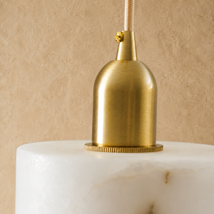 Alabaster Cylinder Pendant - Image 7|||PROMPT|||Original clean product image